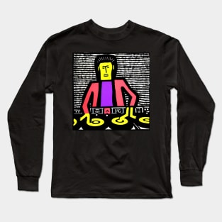 DJ on the Decks Pop-Art Long Sleeve T-Shirt